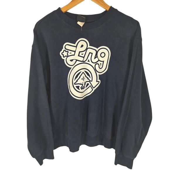 LRG MEN'S BLUE PULLOVER CREWNECK SWEATSHIRT SIZE MEDIUM - Picture 1 of 8
